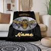 The Moon And The Bee Customize Your Name Blanket Used For Chair Office Sofa Bed Camping Soft And Warm Giving Friends And Relatives Birthday Graduation