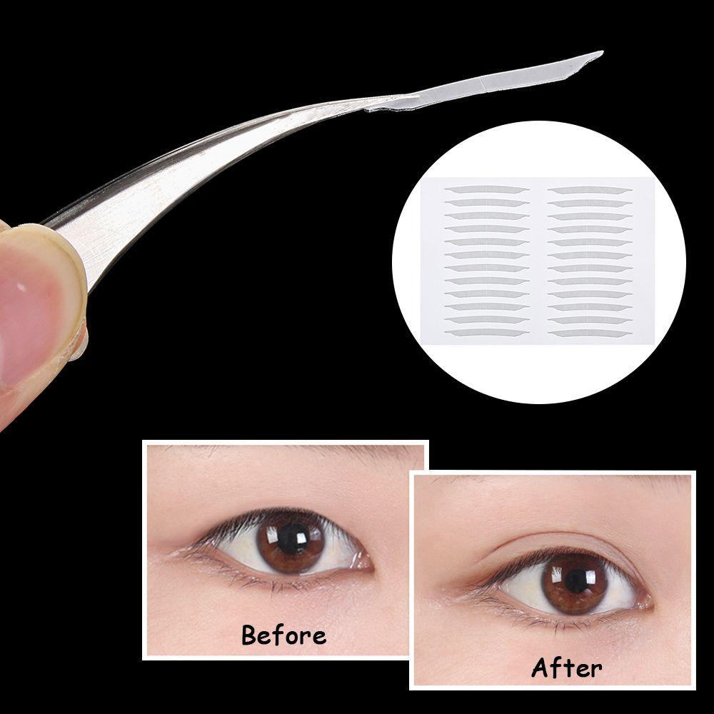 240Pair Transparent Invisible Double Eyelid Tape Self-Adhesive Eyelid Sticker Magic Big Eyes Eyelid Tape Makeup Tool Accessories
