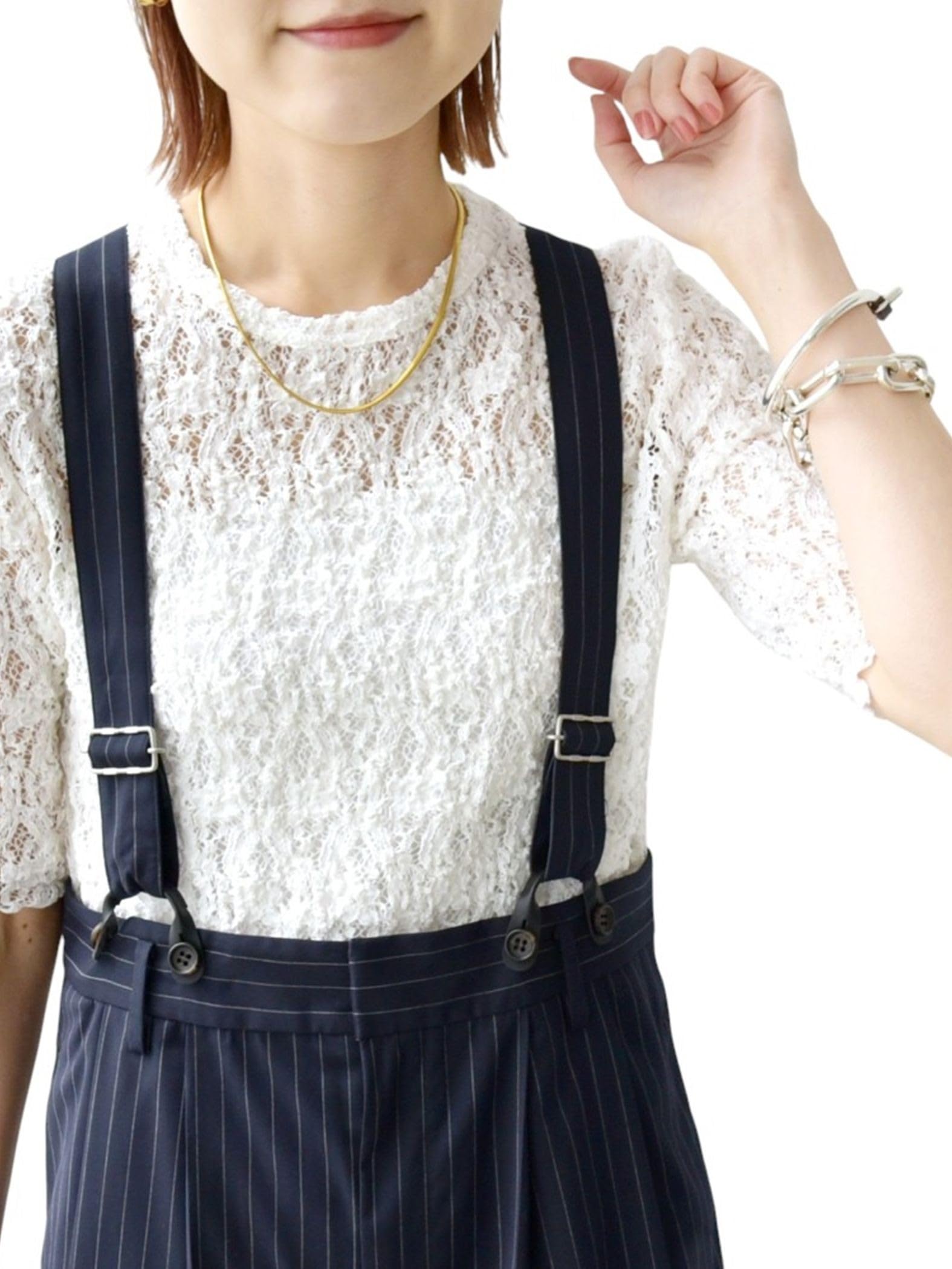 

SHIPS для женщин Топ с рукавом 5/8 и круглым вырезом из кружева Рассел, размер единый, молочный, 312321017,