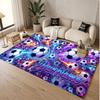 Fußball-Thema Weicher Kristall-Samt Teppich Benutzerdefinierter Name & Text Druck Rutschfester Boden Teppich für Schlafzimmer Wohnzimmer