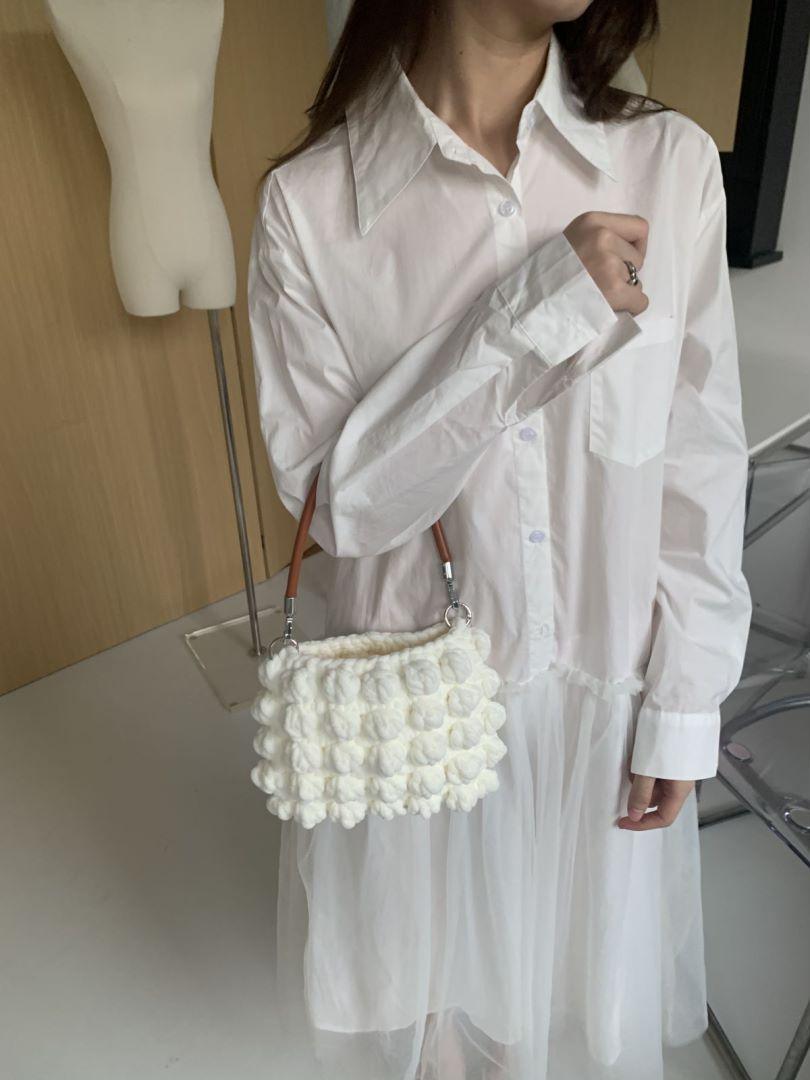 

Новая сумка-облако из толстой шерсти Ice Bar, связанная крючком, ручная работа, материал DIY, самодельная сумка через плечо под мышкой белый