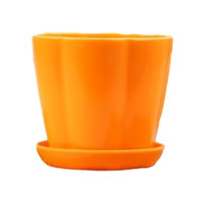 Vază de flori clasică din plastic - Aplicație largă Nu se sparge ușor Echipată cu farfurie Multicolor Durabilitate Pentru decor