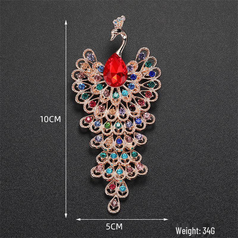 Exquisite Women's Red Flower Brooch – Niche Design, High-End Suit Accessory