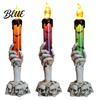Secret Room Scary Decor Halloween LED Ghost Candle Light Spooky Hand Lamp Party Atmosphere Tabletop Decor Horror Light for Haunted House Decorative