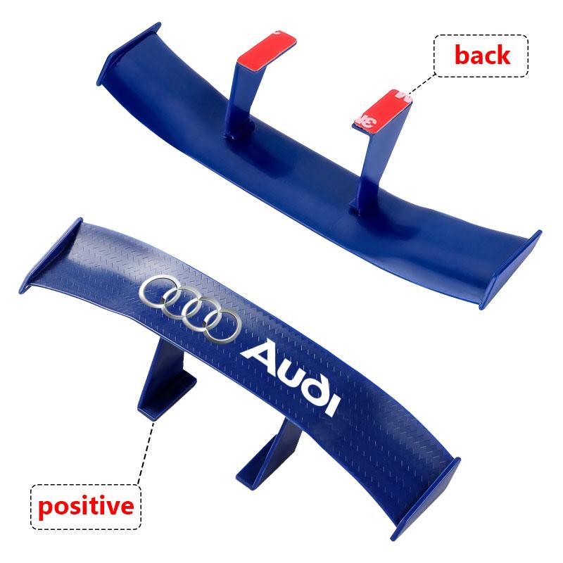 Car Rear Spoiler Mini Spoiler Wing Small Tail Emblem Sticker Decoration For TT Q3 Q5 Q7 Q8 B5 B6 B7 B8 B9 Q7 8P 8V 8L A3 A4 A5 A6 A7 A8 8L R8