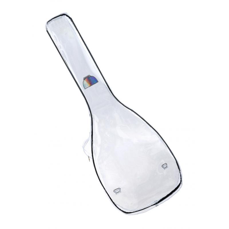 Transparent Acoustic Folk Guitar Case Shiny Straps Parts