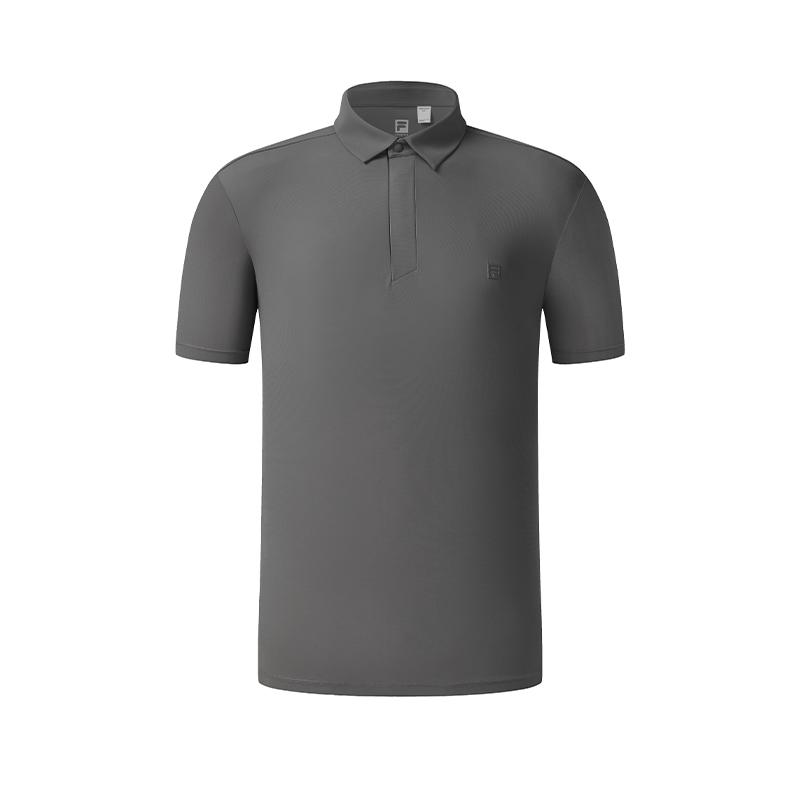 FILA Fitness Cool Touch Fashion Polo Shirt Men tops Silver-Gray A11M631107FDY L