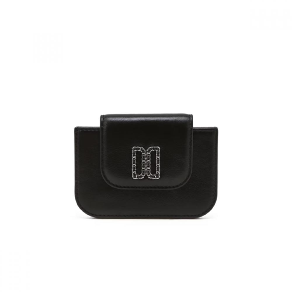Daks Women S Black Cowhide Accordion Card Wallet Dcho6f310bk