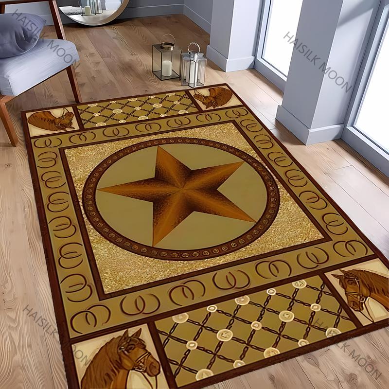 3D Vintage Pentagram Printed Mat Washable Carpet for Room Easy To Clean Rug for Sofa Livingroom Modern Home Decor Wonderful Gift