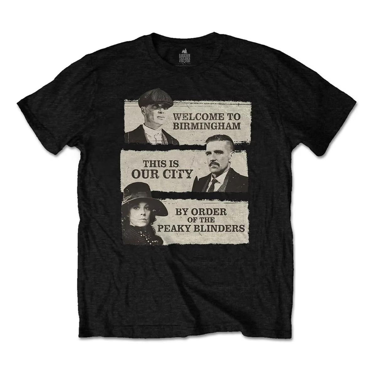 

movie Peaky Blinders graphics 100cotton unisex shirt 2026 Summer Oneck Mens Y2k Short Sleeve Retro fashion Tshirt fan gift M
