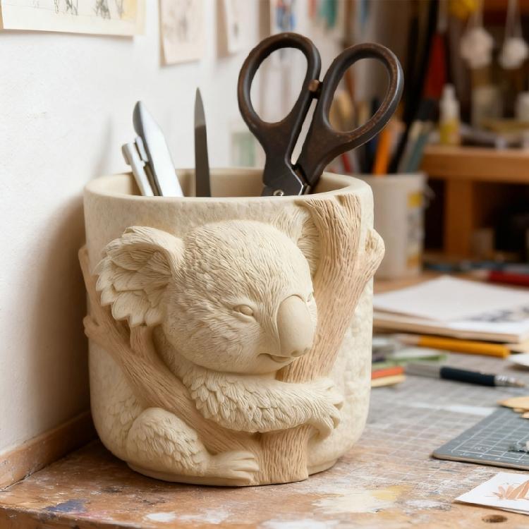 Artistic Silicone Mold Koala Pattern Resin Casting Jewelry Making Moulds Home Garden Decors Creative Crafting Projects