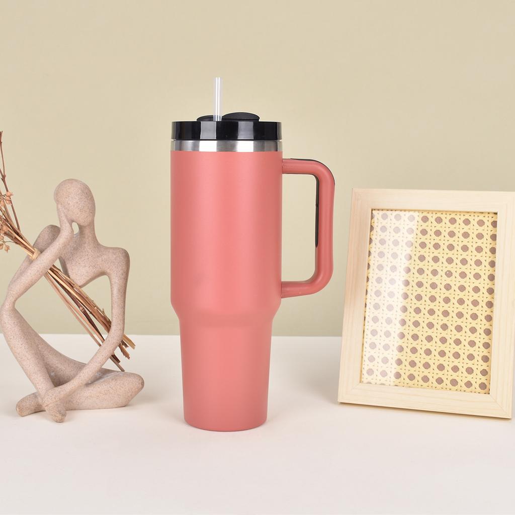 Handle Ice Bully Cup Large Capacity Stainless Steel Thermos Cup with Straw Accompanying Car Cup