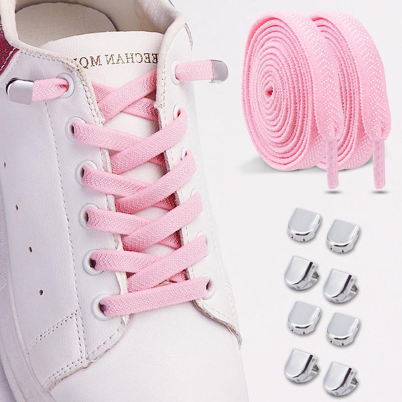 2Pairs Quick Lace Lazy Sports Shoestring Elastic No Tie Shoe Laces for Kids & Adults - Easy Slip-On Shoelaces Shoe Accessories