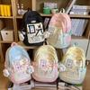 Nylon Girls School Backpack With Breathable Straps For Middle School Students