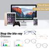 New Trendy Office Computer Glasses Fashion Anti Blue Light Glasses for Women Men Classic Metal Frame Blue Rays Blocking Eyewear