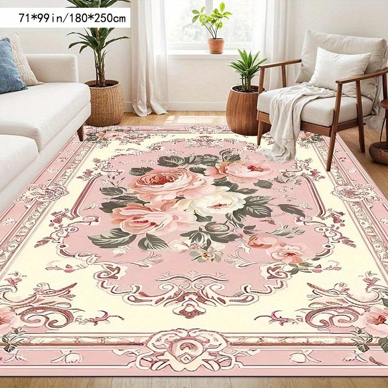 Cartoon Colorful City House Area Rug Cute Abstract Village Washable Floor Carpet 40x60cm