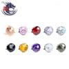 F136 Titanium Zirconia Stud Earrings: Multi-color Diamond Inlaid, Fashionable Piercing Accessories for Trendy Men & Women