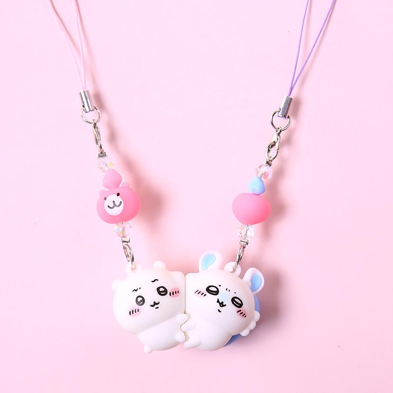 Adorable Cartoon Butter Bear Keychain Pendant: Cute Bag Charm & Couple Gift