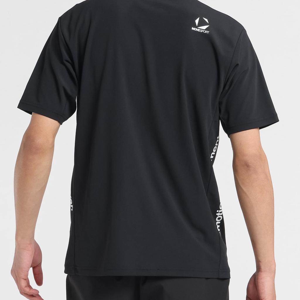 Move Sports Short Sleeve Polo UV Training BK00 Men's Shirt, DESCENTE, Protection, Sweat-Wicking, Quick-Drying, Stretch, Sunscreen, Shirt, (ST5SHSZ1MB)