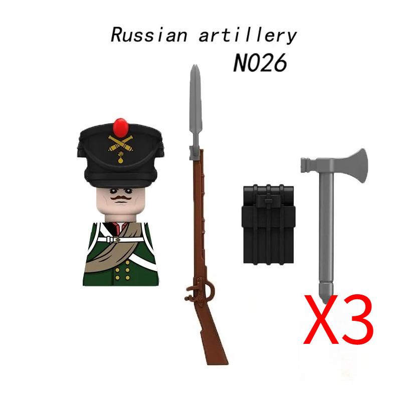 MOC Militar Medieval Guerra Napoleônica Blocos de Construção Exército Britânico Francês Infantaria Cavalaria Figura de Soldado Brinquedo de Peças