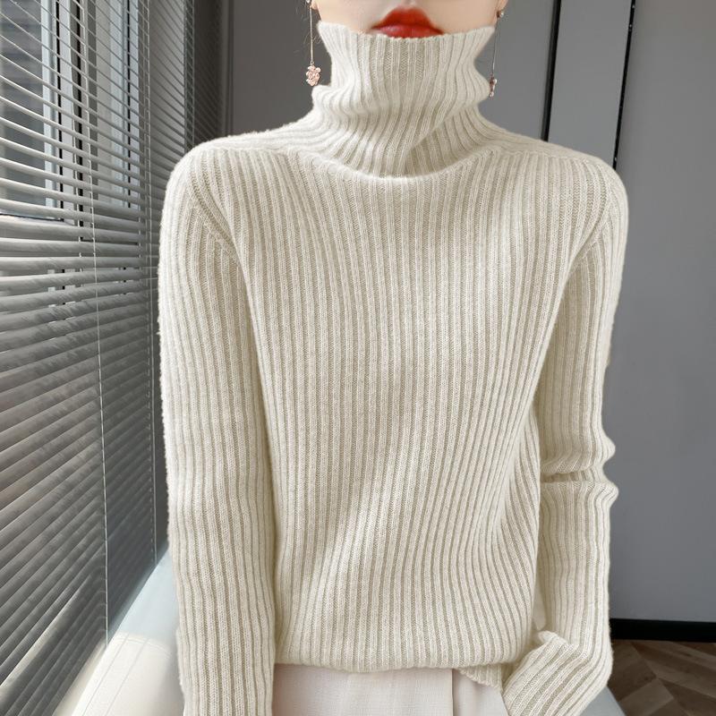 

Pit-stick Pile Collar Sweater for Women In Autumn and Winter New Skin-friendly Warm Base Shirt Fashionable and Versatile Andy s Fluff Sweater XXL