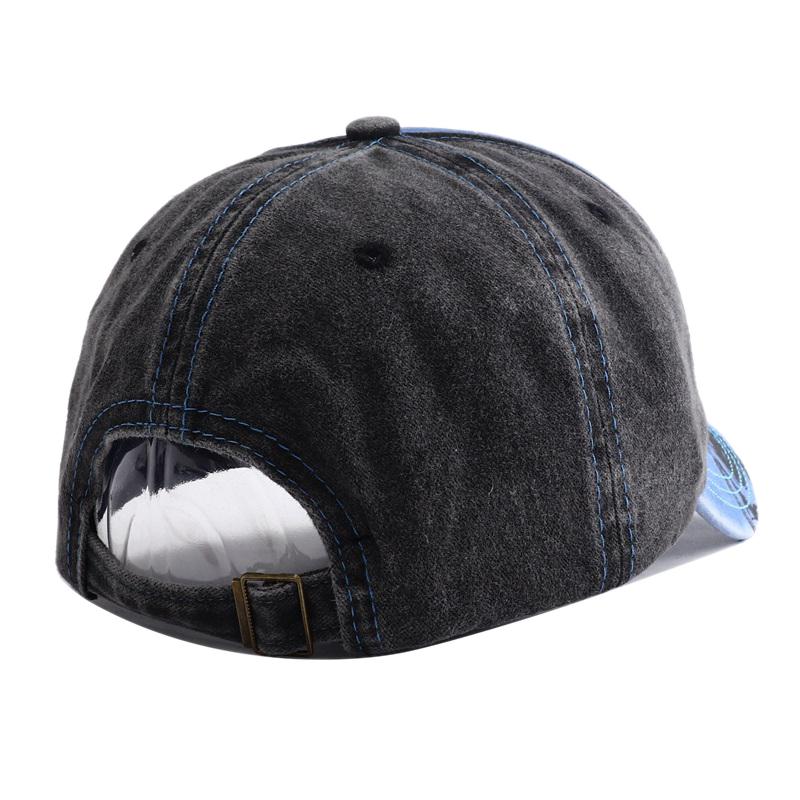 New Unisex Washed Cotton Snapback Hat With Letter Embroidered Stitching Baseball Cap Men Women Adjustable Casual Outdoor Streetwear Dad Hat