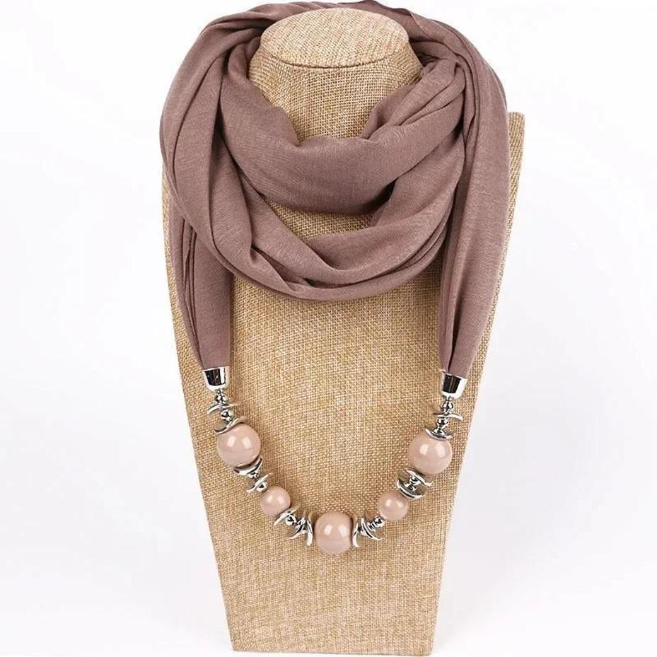 New 1Pcs Women New Fashion Scarves Collar Pendant Scarf Necklace Necklace For Women Jewelry Boho Jewelry For Women