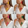 Alloy Floral Necklace Flower Jewelry Set for Women Pendant Dangle