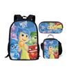 Insideout Student 17-Inch School Bag Ice Pack Three-Piece Mind Team Backpack Set