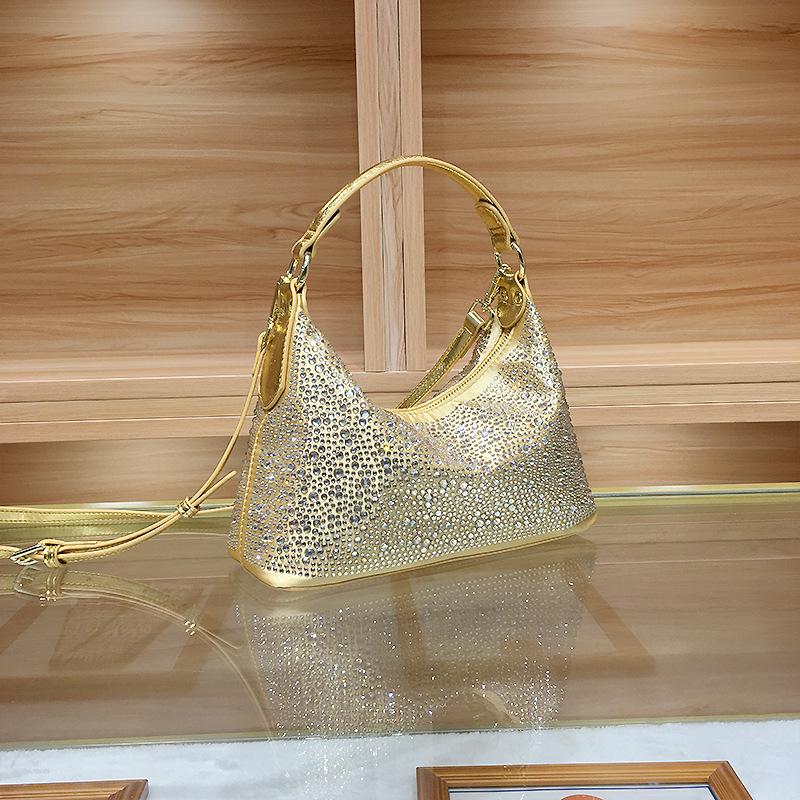 Dámská večerní kabelka s kamínky - Luxusní, velkokapacitní, trendy kabelka
