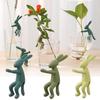 3PCS Plastic Rabbit Shaped Plant Propagation Buddy Decorative Plant Cutting Holder  Vase Plant Decor
