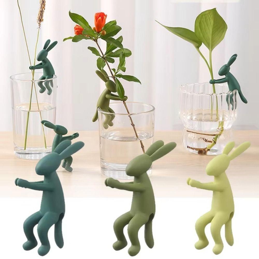 3PCS Plastic Rabbit Shaped Plant Propagation Buddy Decorative Plant Cutting Holder  Vase Plant Decor