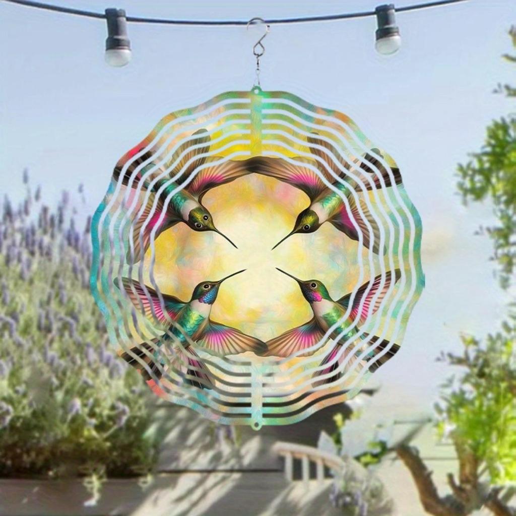 Vibrant Metal Wind Chime for Outdoor Garden Decor 10 Inch Hanging Wind Chimes with 360 Hook Perfect for Spring and Summer Natural Ambience