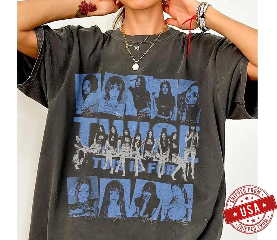 Twice This Is For World Tour 2026 Retro Graphic T-Shirt, Kpop Fan Merch S