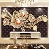 3d Jewel Diamond Pearl Flower Wall Murals European Style Soft Bag Background Mural Living Room Bedroom Wallpaper