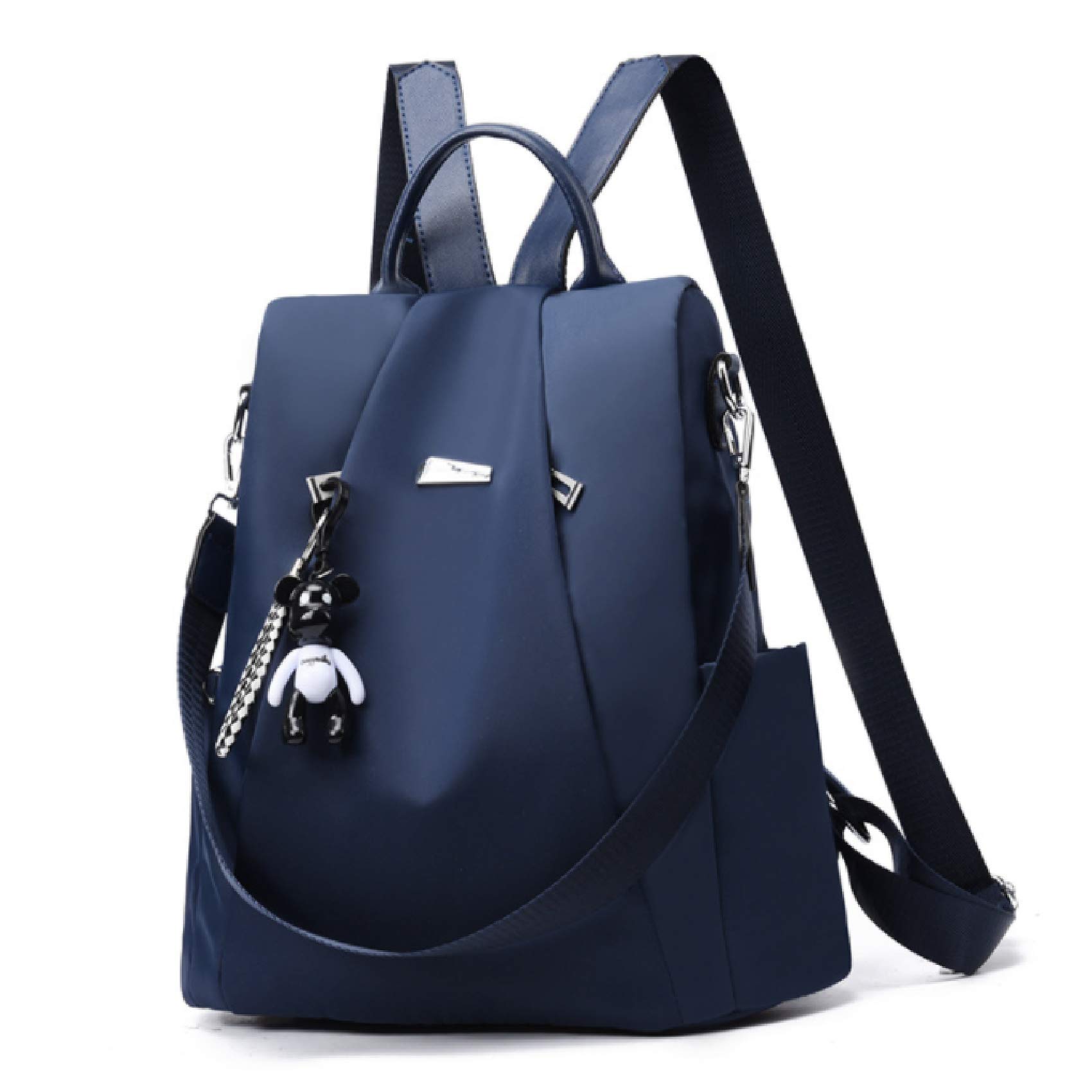 

DESAFIANTE Водонепроникний та легкий нейлоновий рюкзак великої місткості для бізнесу в корейському стилі для жінок із захистом від крадіжок, (синій) синій