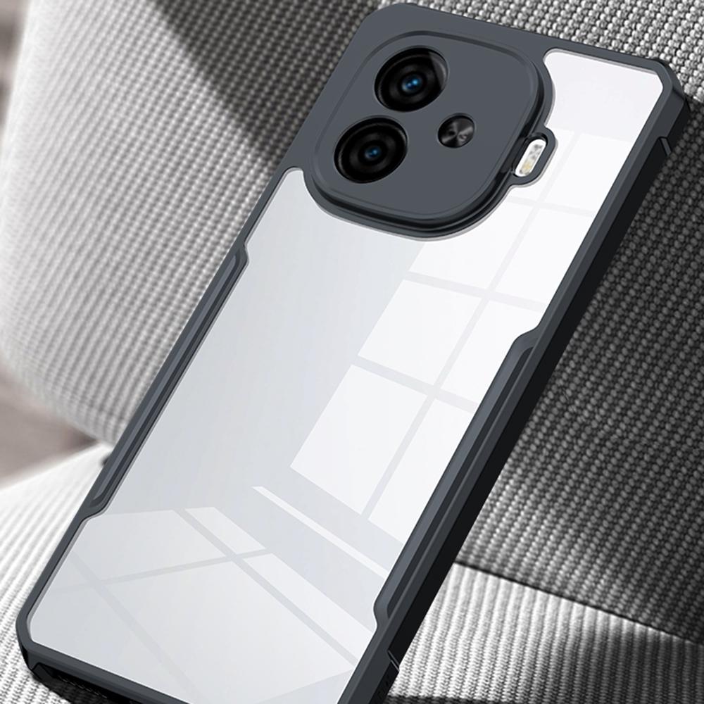 XUNDD For Vivo iQOO Z9 Turbo 5G Case Dropproof TPU+Acrylic Clear Back Phone Cover