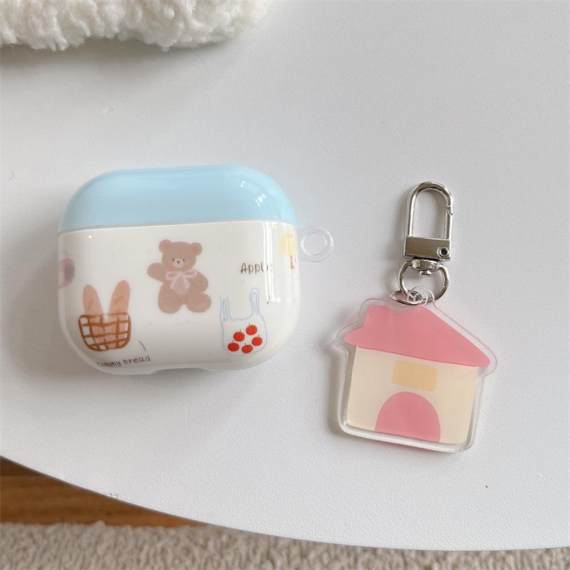 Korean style INS Cute Bear compatible with AirPods Gen 1 protective covers, Gen 2 Gen 1 Pro 1 Apple Bluetooth earphone cases