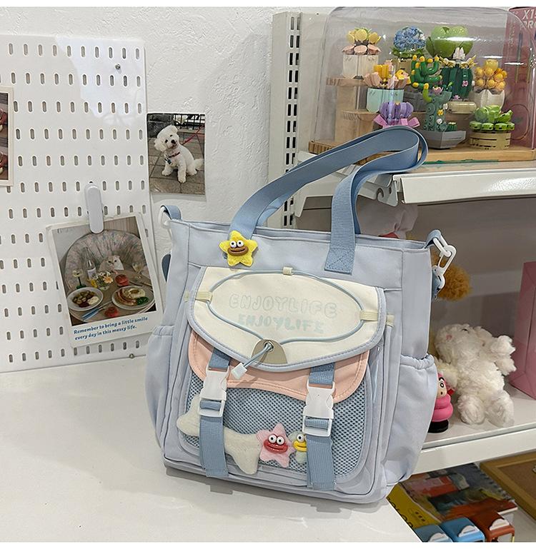 School Bag 2025 New Small Fresh High Value Simple Cute Versatile Large Capacity School Bag Casual Sweet Make-up Bag