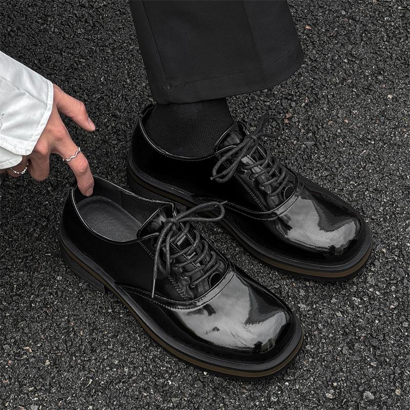 2025 new men's business leather shoes breathable and comfortable fashion trend youth British leather shoes 25756-J