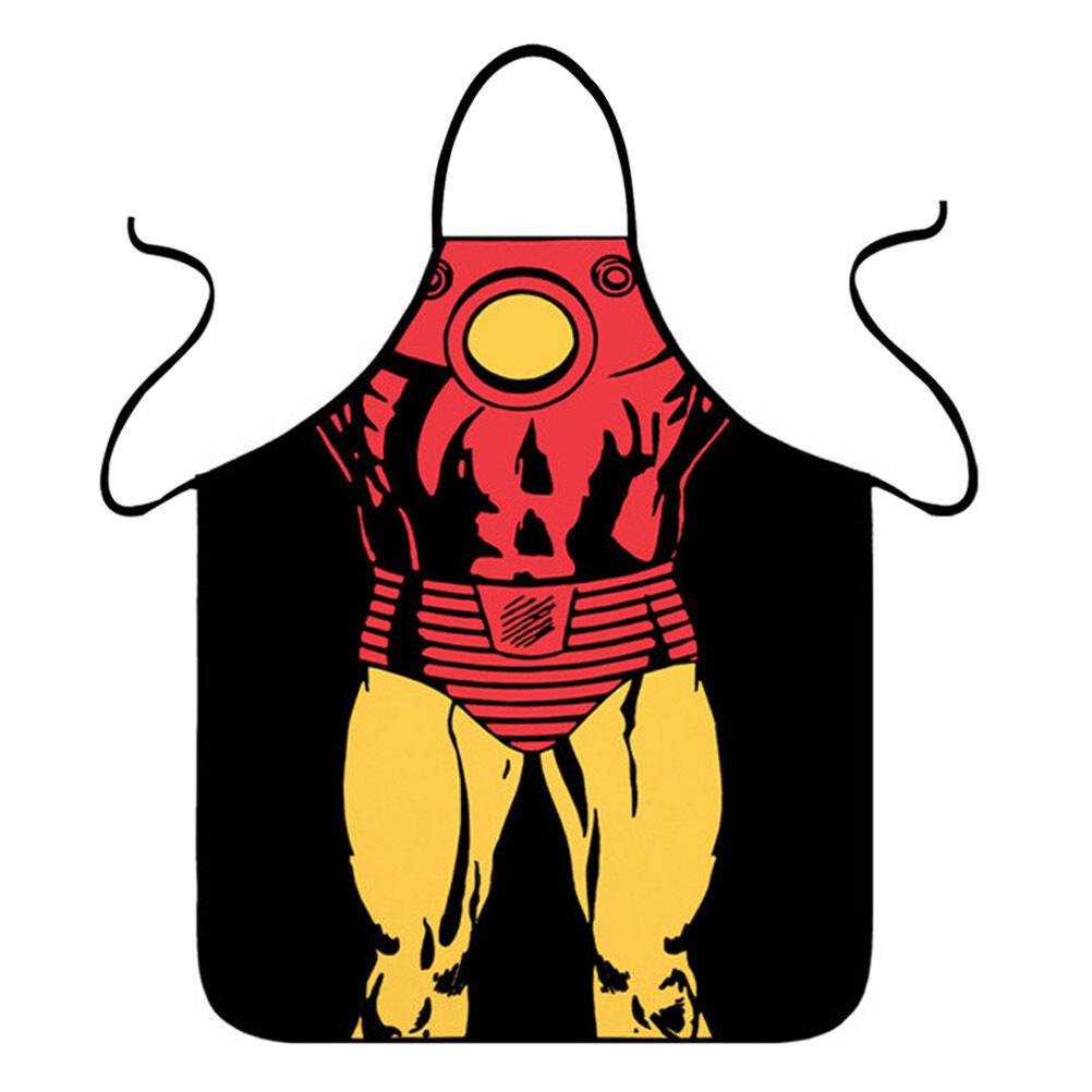Women Kitchen Men Bib Aprons Comic Superhero Costume Apron Gift Funny