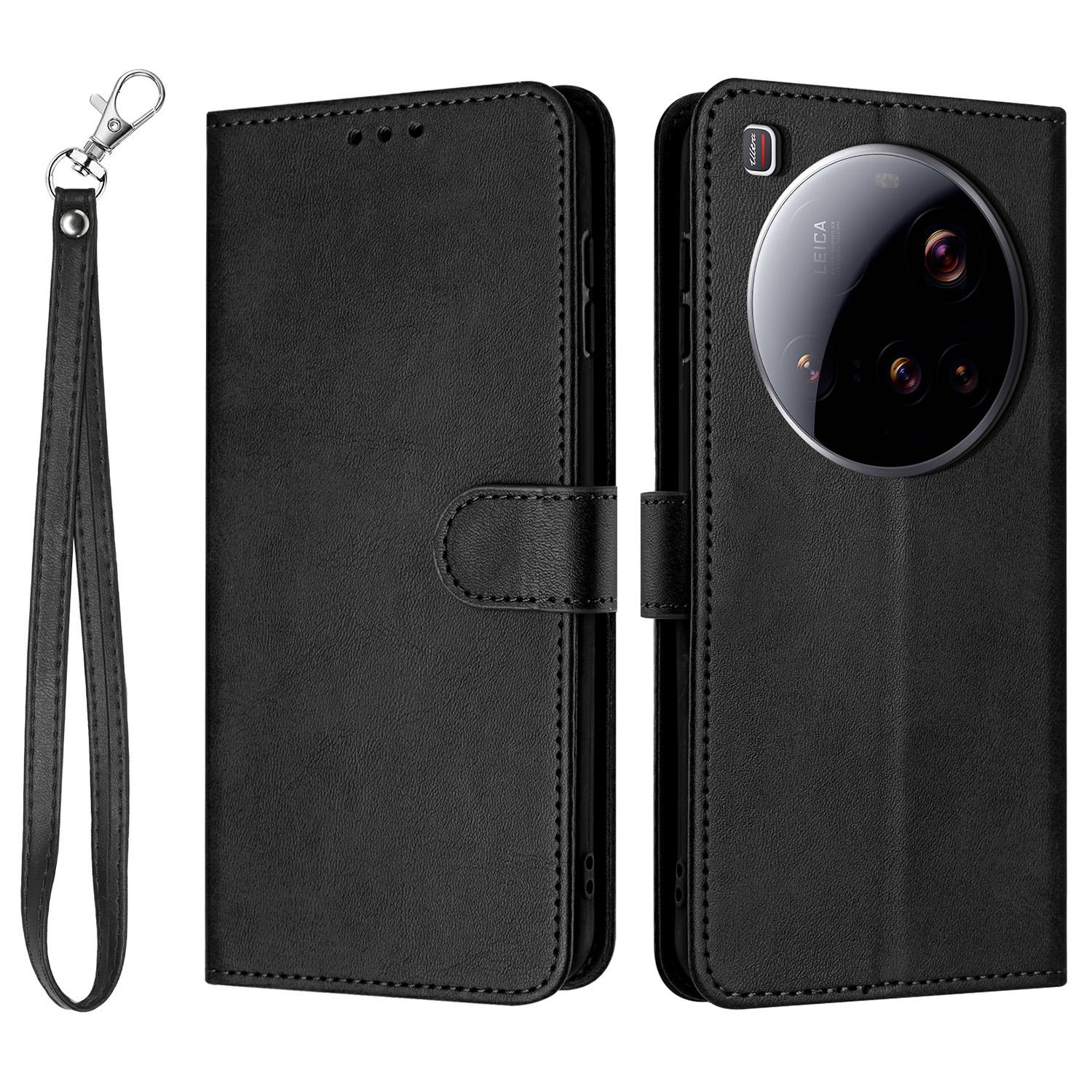 

Для Xiaomi 15 Ultra Чохол Книжка Підставка PU Шкіра Гаманець Чохол для Телефону Текстура Теляти Black