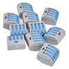 25PCS 4 Way Lever Compact Wire Connectors Push In Quick Splicing Conductor Terminal BlockBlue