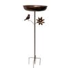 Retro Iron Garden Birdbath Anti-leakage Standing Bird Basin Bird Feeding Station  Yard