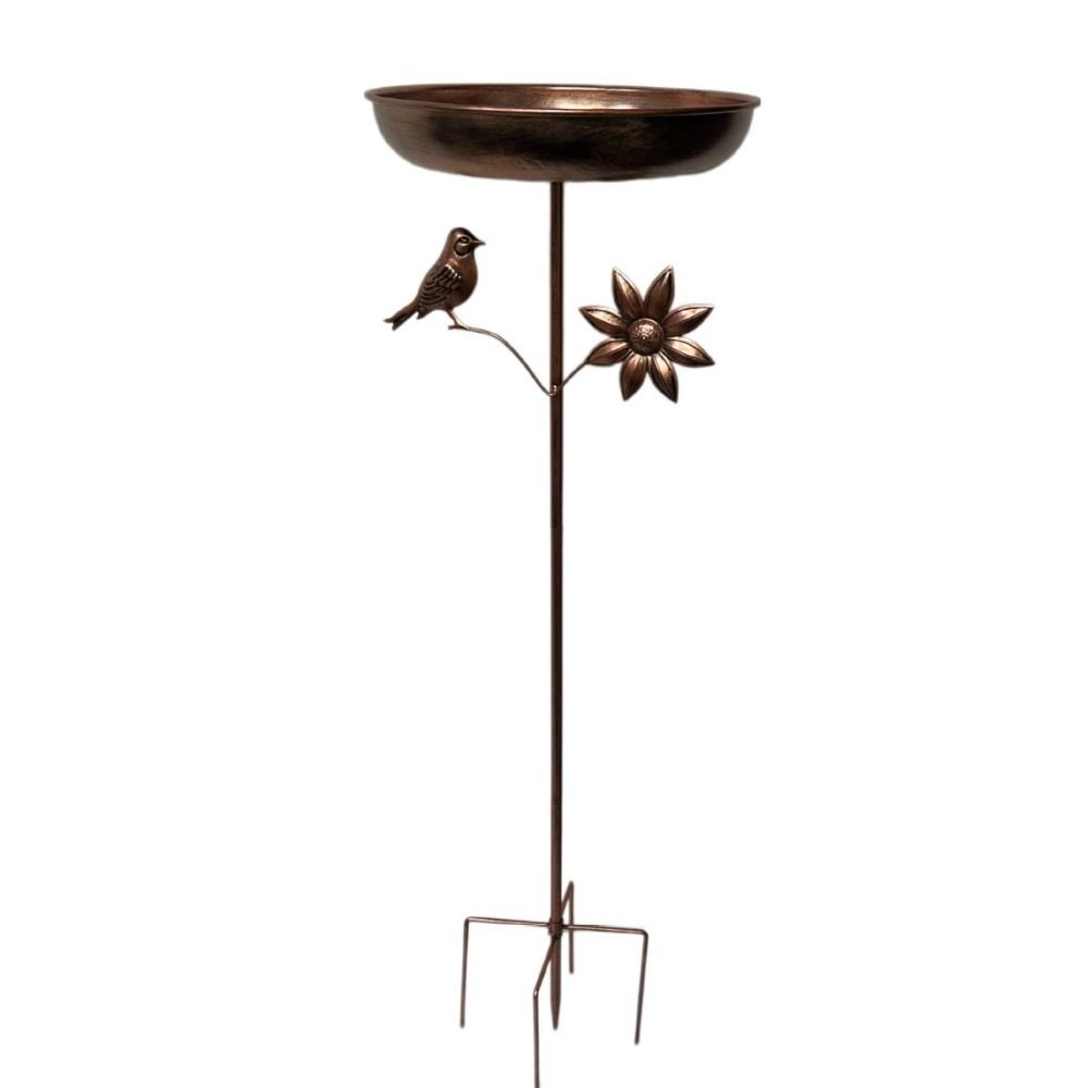 Rustproof Iron Garden Birdbath Anti-leakage Bird Feeding Station Durable Hummingbird Feeder Porch