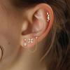 Elegant Titanium Alloy Zirconia Stud Earrings - Versatile Internal Thread for Ear Cartilage & Lip Piercings