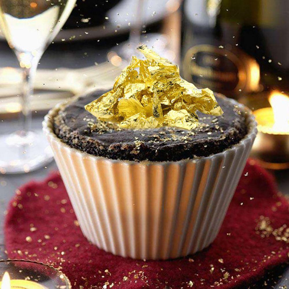 Anti-aging Craft Paper Home Decoration Gilding Stickers Gold Foil Sheets Facial Mask 24K Gold Leaf