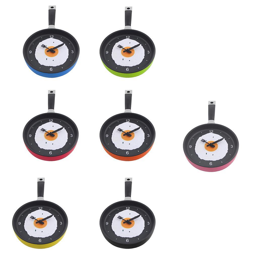 Zegar ścienny w kształcie patelni z jajkiem sadzonym do kuchni i sypialni