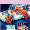 Transparent Gear Big G Electric Toy Car With Light And Music For Kids Emotional Development
