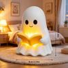 Cute Halloween Bedroom Decor Ghost Reading Night Light Table Lamp LED Warm Glow Spooky Figurine for Home